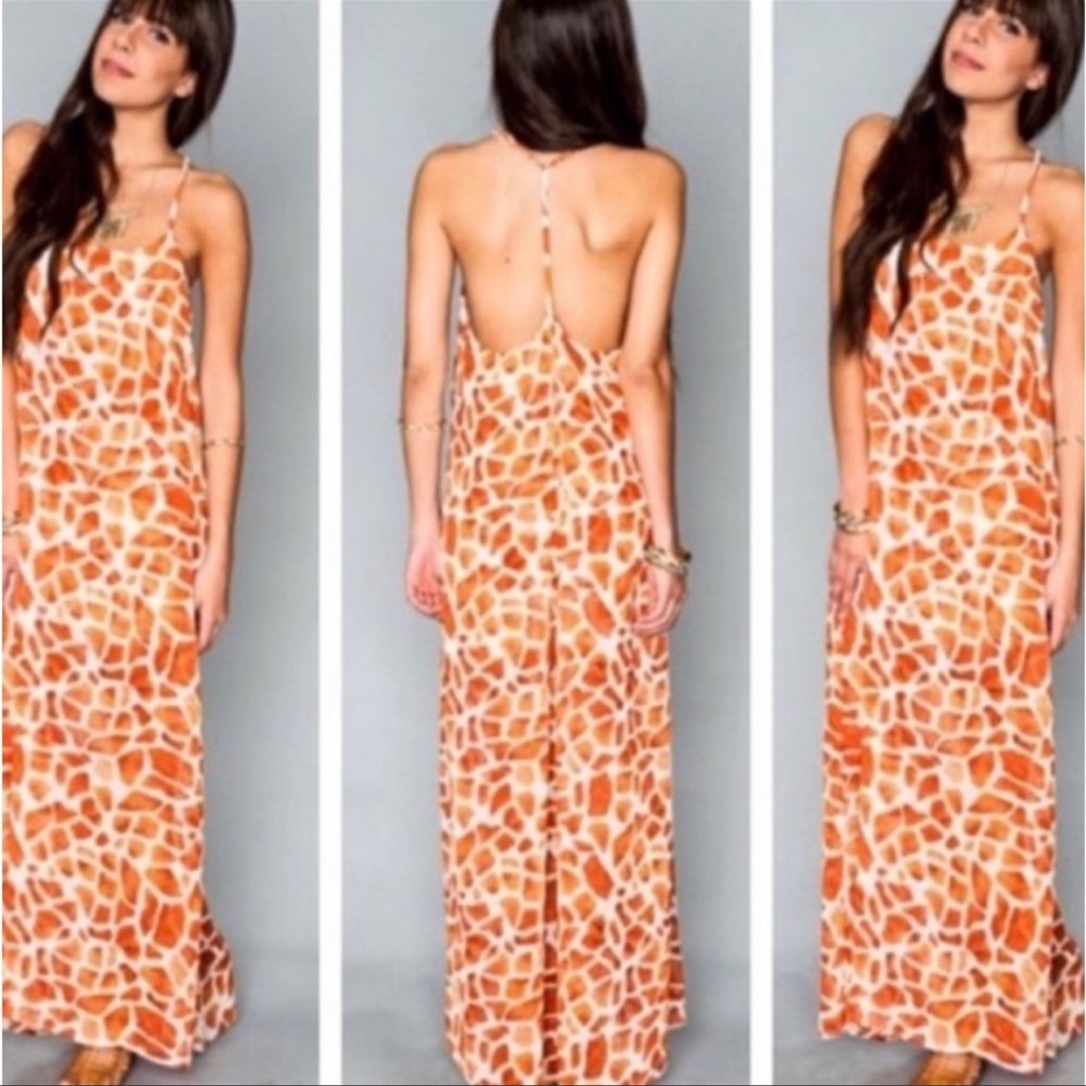 Show Me Your Mumu Giraffe Print Maxi Dress